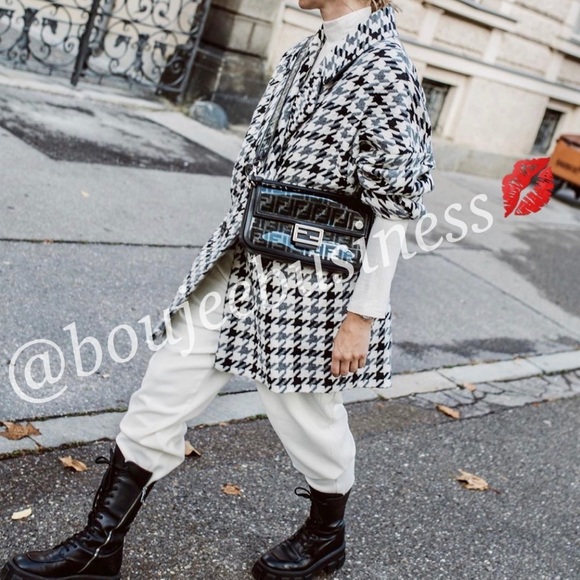 ZARA Oversized Jacquard Plaid Coat - Picture 6 of 7